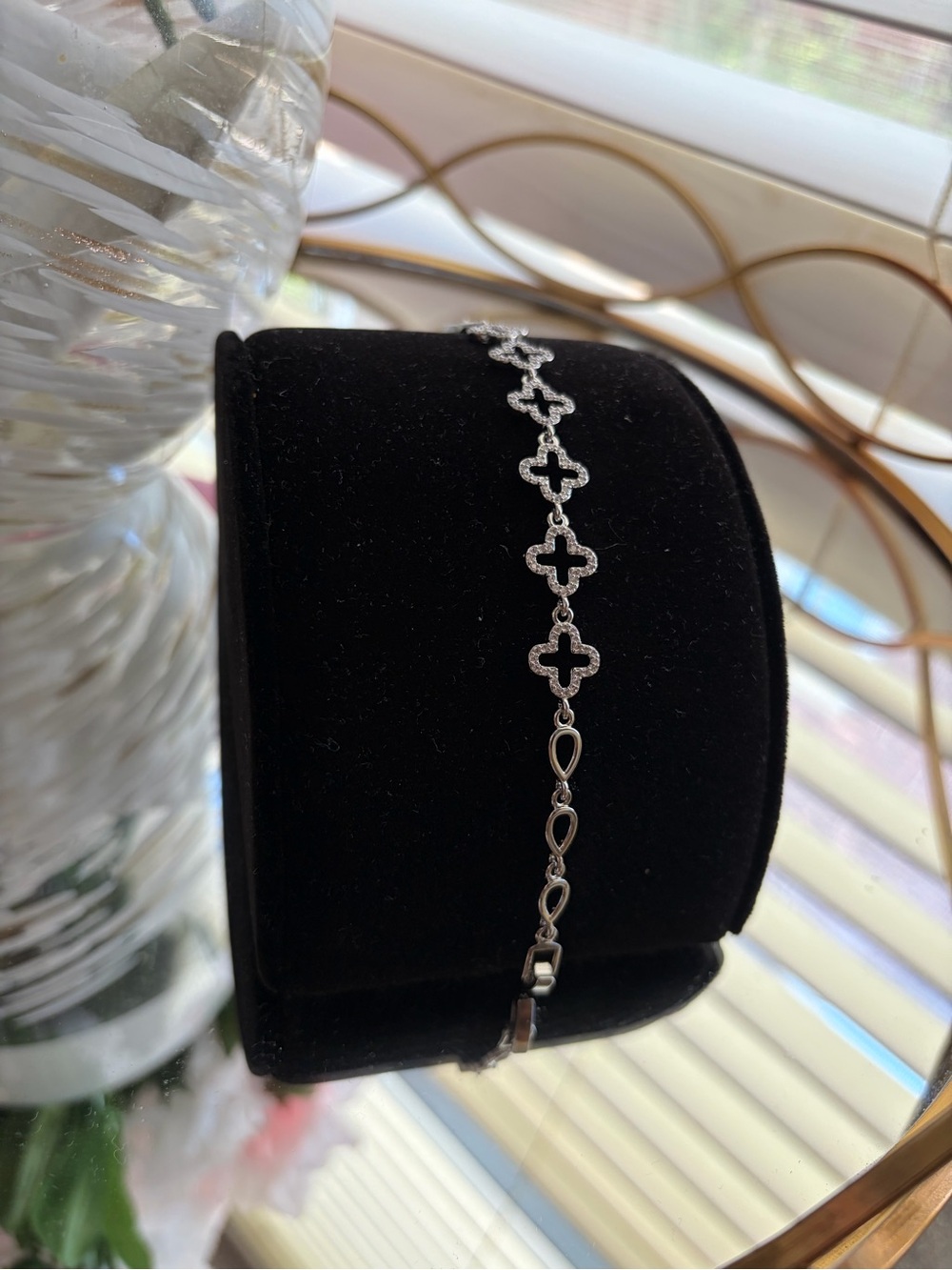 Silver Clover Link Bracelet - Women Jewelry